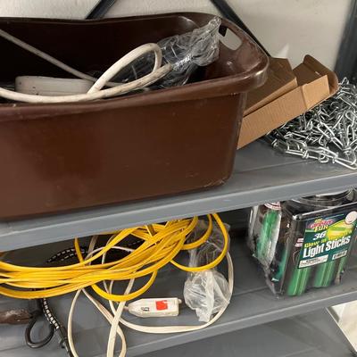 Shelf with misc items