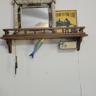 Lot of fishing equipment and decor