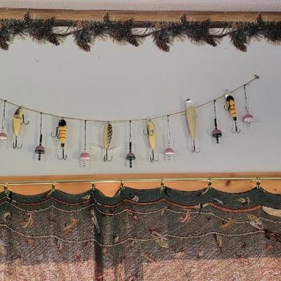 Lot of fishing equipment and decor