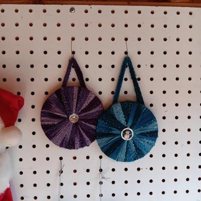 CHRISTMAS STOCKINGS AND VARIETY OF ORNAMENTS
