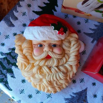 SNOOWMAN WITH LIGHT UP TREE, MOTION DETECTOR SANTA AND MORE