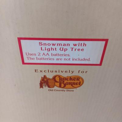 SNOOWMAN WITH LIGHT UP TREE, MOTION DETECTOR SANTA AND MORE