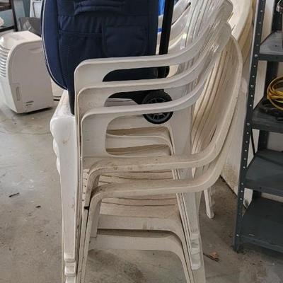 Lot of chairs and cooler