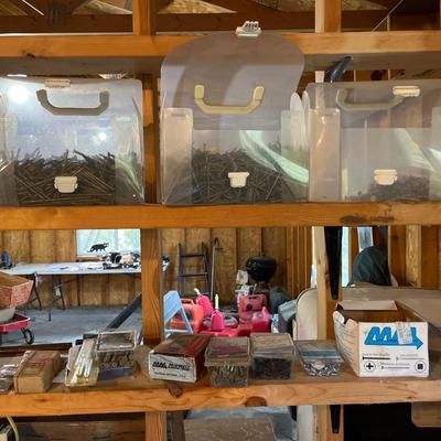 Vise, drill bits & screws