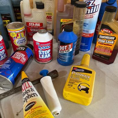 Oil, stop leak, Stabil, etc.