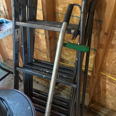 Ladder, shop vac (no hoses), edger