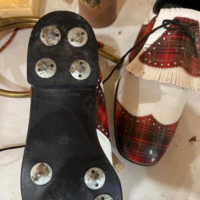 Awesome vintage golf shoes, and other items