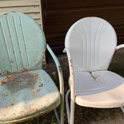 Vintage metal chairs