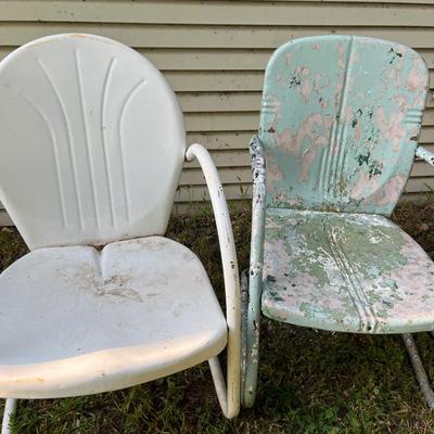 Vintage metal chairs