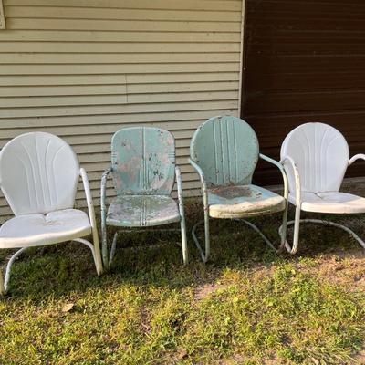 Vintage metal chairs