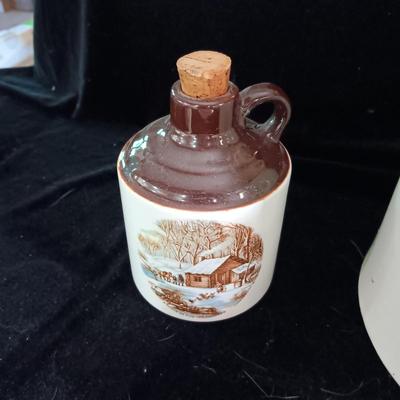 JUG COOKIE JAR AND CLAY PIECES