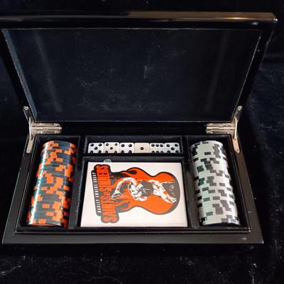 HARLEY OWNERS GROUP SAINTS TO SINNERS POKER CHIPS, CARDS & DICE