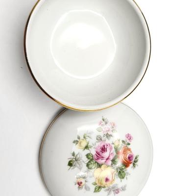Vintage Pins & Porcelain Trinket Dish