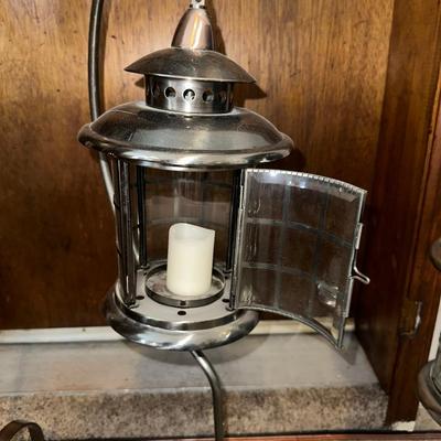 3 FREE STANDING CANDLE LANTERNS
