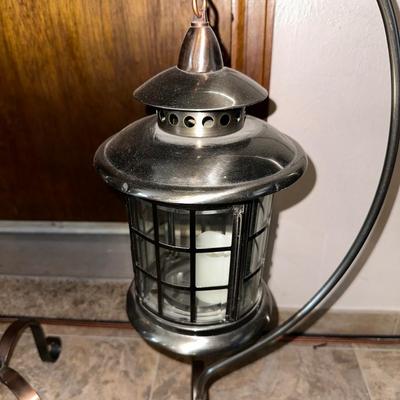 3 FREE STANDING CANDLE LANTERNS