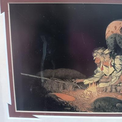 BARNWOOD FRAMED BEV DOOLITTL'S "SEASON OF THE EAGLE" & "UNKNOWN PRESENCE"