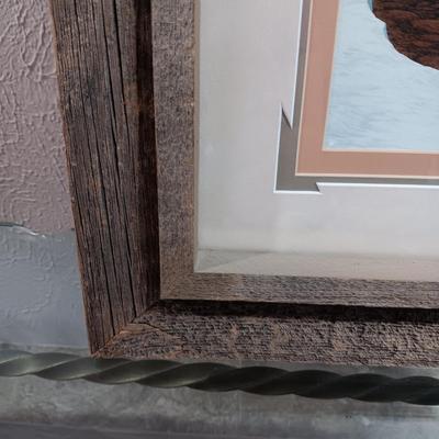 BARNWOOD FRAMED BEV DOOLITTL'S "SEASON OF THE EAGLE" & "UNKNOWN PRESENCE"