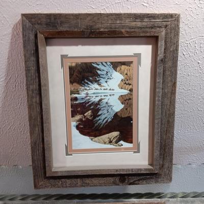 BARNWOOD FRAMED BEV DOOLITTL'S "SEASON OF THE EAGLE" & "UNKNOWN PRESENCE"