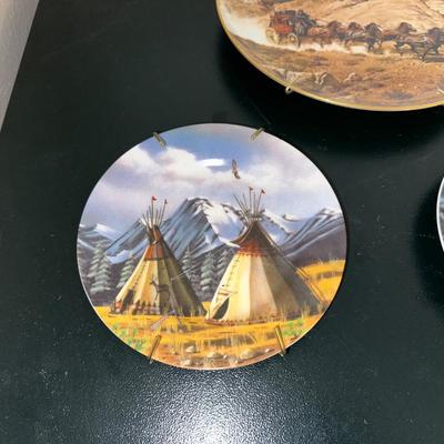 3 WESTERN THEMED COLLECTORS PLATES