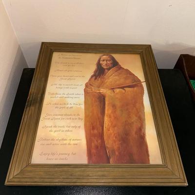 NATIVE AMERICANS 10 COMMANDMENTS & 3 DECOUPAGED PLAQUES