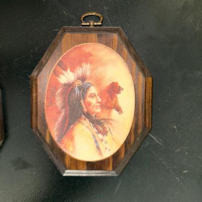 NATIVE AMERICANS 10 COMMANDMENTS & 3 DECOUPAGED PLAQUES