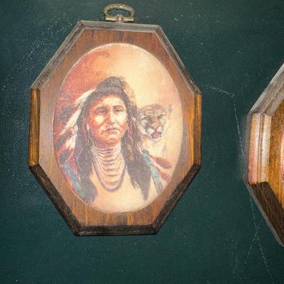 NATIVE AMERICANS 10 COMMANDMENTS & 3 DECOUPAGED PLAQUES