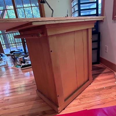 Wood Cabinet with Added Wood Top (2R-BB)