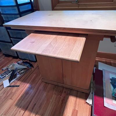 Wood Cabinet with Added Wood Top (2R-BB)