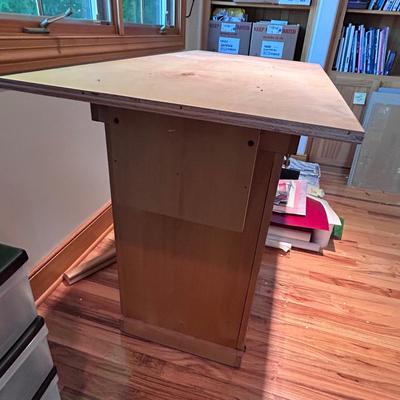 Wood Cabinet with Added Wood Top (2R-BB)