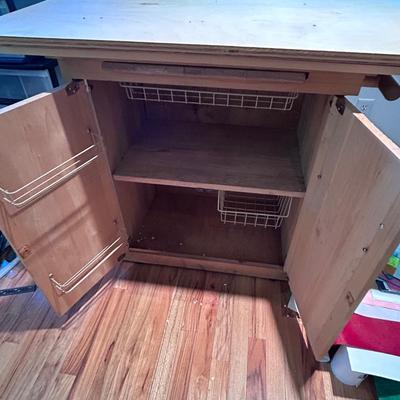 Wood Cabinet with Added Wood Top (2R-BB)