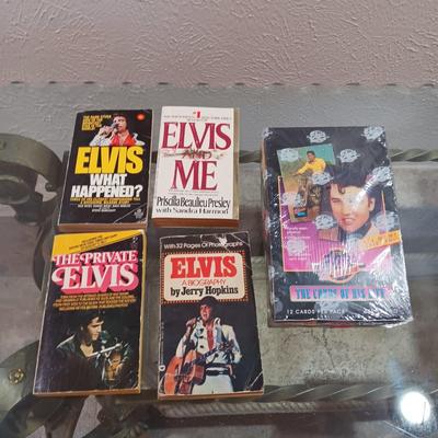 SEALED ELVIS THE CARDS OF HIS LIFE AND 4 BOOKS