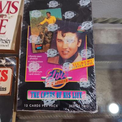 SEALED ELVIS THE CARDS OF HIS LIFE AND 4 BOOKS