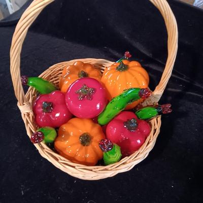 GLASS VEGETABLES IN A BASKET (1)