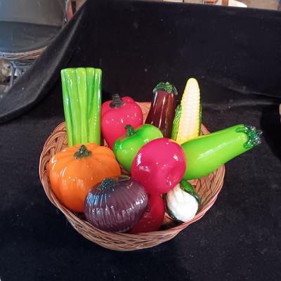GLASS VEGETABLES IN A BASKET (2)