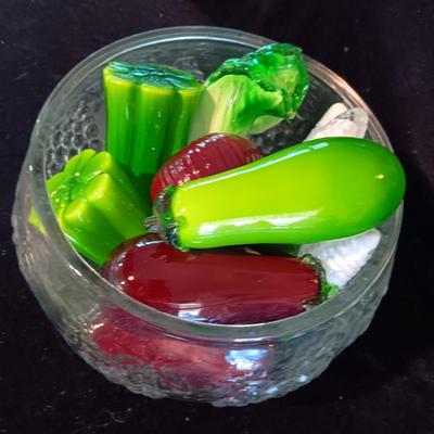 GLASS VEGETABLES IN A BOWL (2)