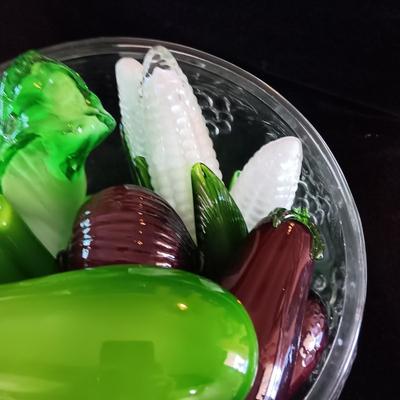 GLASS VEGETABLES IN A BOWL (2)