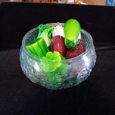 GLASS VEGETABLES IN A BOWL (2)