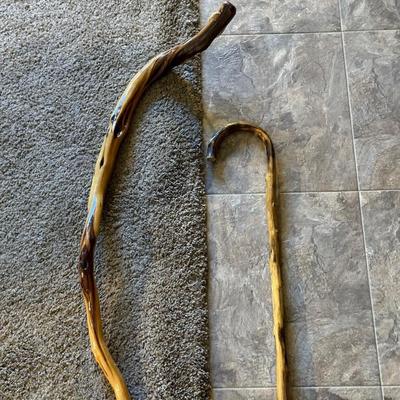 WALKING STICK AND WOODEN CANE