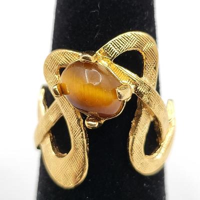 Jade, Tigers Eye Vintage Rings
