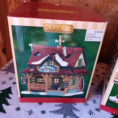 2 LEMAX CHRISTMAS VILLAGE BUILDINGS
