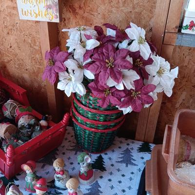 2 SLEIGHS, HOLIDAY BELLS, ORNAMENTS AND MORE