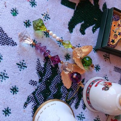 REINDEER CANDLE HOLDERS, WINDSOCK LIKE SANTA
