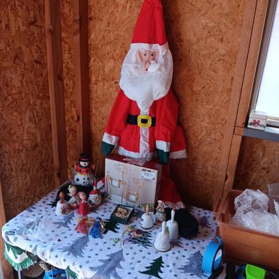REINDEER CANDLE HOLDERS, WINDSOCK LIKE SANTA