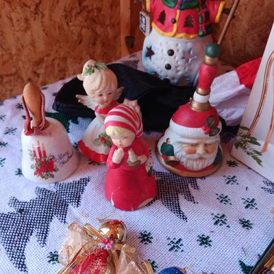 REINDEER CANDLE HOLDERS, WINDSOCK LIKE SANTA