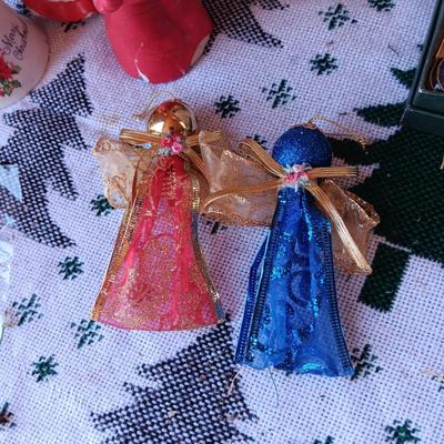 REINDEER CANDLE HOLDERS, WINDSOCK LIKE SANTA