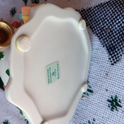 PARTYLITE CANDLE HOLDERS, DECORATED GLASS MILK BOTTLES AND MORE