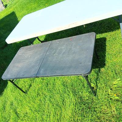6 FOOT TABLE AND A 4 FOOT FOLDING TABLE