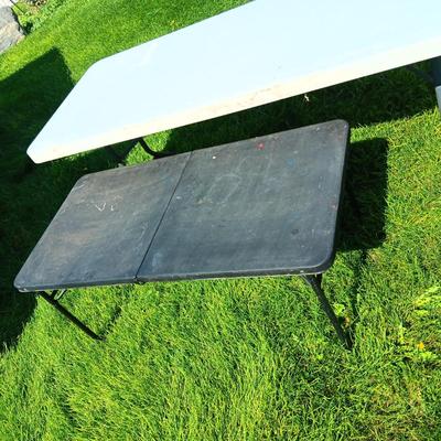 6 FOOT TABLE AND A 4 FOOT FOLDING TABLE
