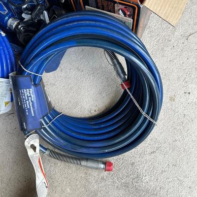 GRACO PRO SHOT PAINT SPRAY GUN, AIR HOSES, PALM SANDER AND MORE