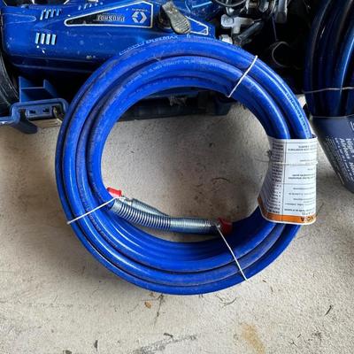 GRACO PRO SHOT PAINT SPRAY GUN, AIR HOSES, PALM SANDER AND MORE
